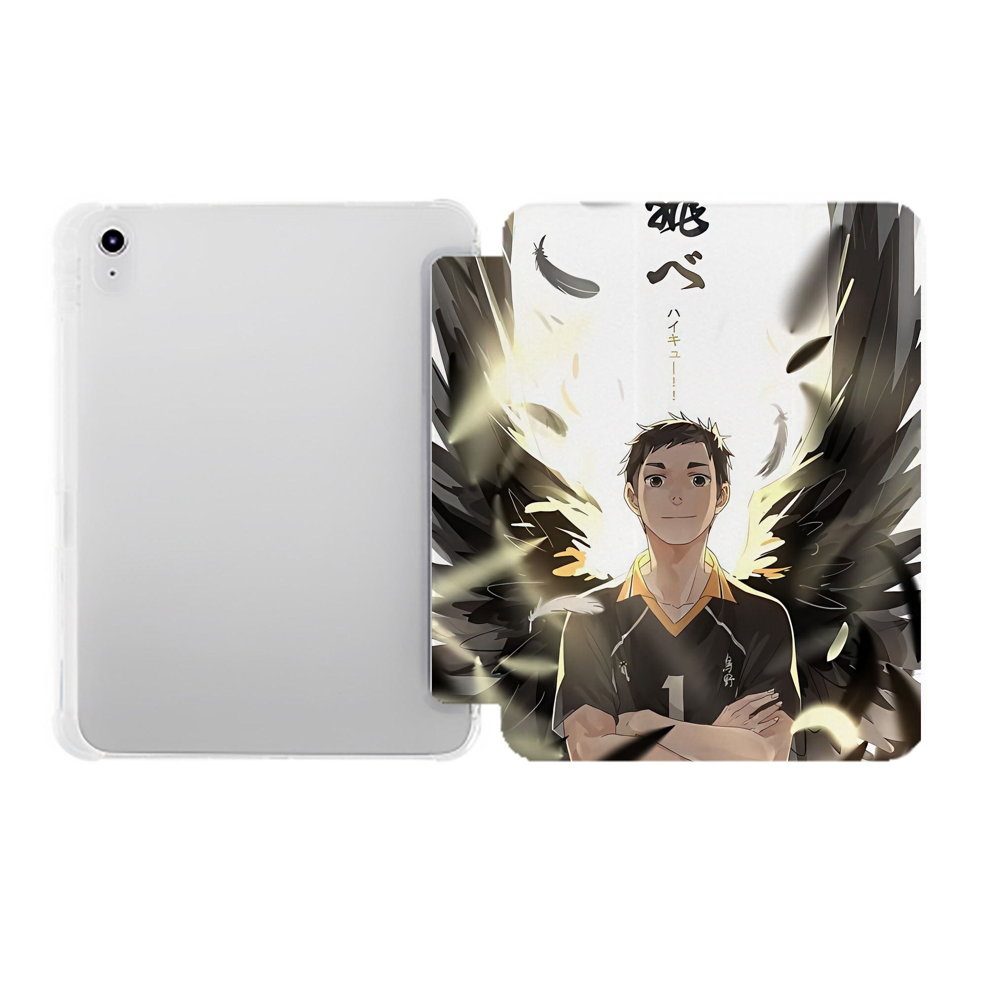 （画像用） ハイキュー!! Haikyu!! IPad ケース ペン収納付き 三つ折りスタンド PUレザー×シリコン 対応機種9.5/10.5/10.9インチ